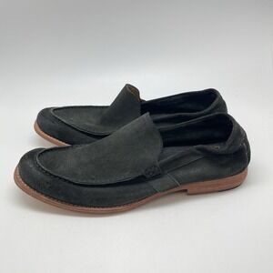 Frye Loafers Mens 10 D Black‎ Leather Suede Grenson Slip On Shoes 16303